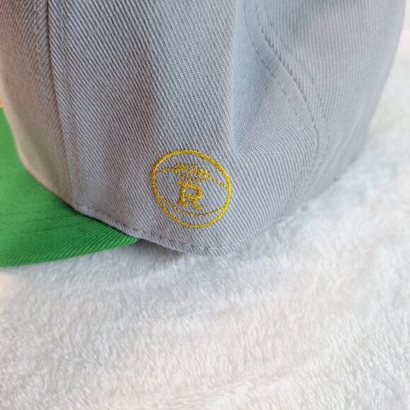 Rucker Vintage Basketball Cap Hat By Stall & Dean Size 7 Gray Green Logo - Picture 4 of 8